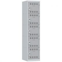 Vinco - Armadietto 1 Colonna 400mm 5 Scomparti Portalucchetto Grigio