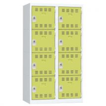 Vinco - Armadietto 2 Colonne 400mm 4 Scomparti Portalucchetto Anice