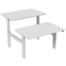 Robberechts - Scrivania Dritta Bench Elettrica 2 Postazioni 120 Cm -bianca