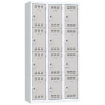 Vinco - Armadietto 3 Colonne 300mm 4 Scomparti Portalucchetto Grigio
