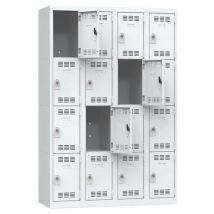 Vinco - Armadietto 4 Colonne 300mm 4 Scomparti Portalucchetto Grigio