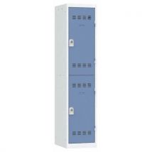 Vinco - Armadietto 1 Colonna 400mm 2 Scomparti Portalucchetto Blu