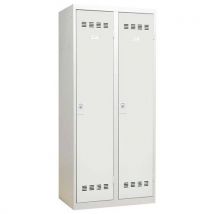 Vinco - Armadietto Sporco/pulito 2 Colonne 400mm Chiave Grigio
