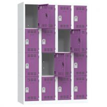 Vinco - Armadietto 4 Colonne 300mm 4 Scomparti Chiave Prugna