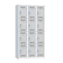 Vinco - Armadietto 3 Colonne 300mm 4 Scomparti Chiave Grigio