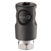 Prevost - Raccordo di sicurezza ISO C D6 femmina G1/4 per tubo 6mm - Utensili pneumatici