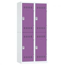 Vinco - Armadietto 2 Colonne 400mm 2 Scomparti Chiave Prugna