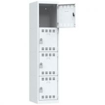 Vinco - Armadietto 1 Colonna 400mm 4 Scomparti Chiave Grigio