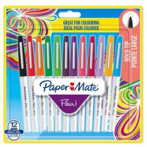 Papermate - Confezione Da 12 Pennarelli Flair -punta Larga-colori Ass
