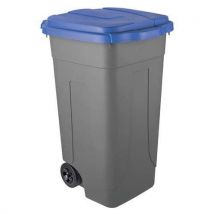 Mobil Plastic - Pattumiera 80 L Con Coperchio Blu