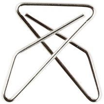 Lotto di 20 Scatola Da 100 Fermacarte Incrociati 30 X 40 Mm Argento - Exacompta