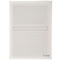 Lotto di 16 Confezione 25 Cartellette Con Finestrella Forever Da 120 G/m² - 22 X 31 Cm Bianco - Exacompta