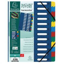 Lotto di 4 Classificatore Harmonika Con Finestrelle 24 Scomparti Blu - Exacompta