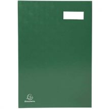 Lotto di 8 Libro Firma Direzione A Soffietto 24 X 35 Cm 20 Scomparti Verde - Exacompta