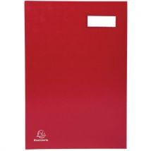 Lotto di 8 Libro Firma Direzione A Soffietto 24 X 35 Cm 20 Scomparti Rosso - Exacompta