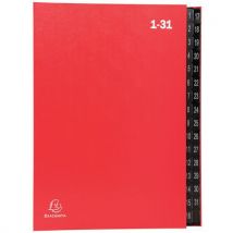 Lotto di 6 Classificatore Rigido Economico Ordonator 32 Scomparti 24 X 34 Cm Rosso - Exacompta