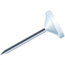 Exacompta - Confezione Da 100 Puntine-spilli A Testa Piatta Con Punta Da 8 Mm Bianco