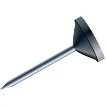 Exacompta - Confezione Da 100 Puntine-spilli A Testa Piatta Con Punta Da 8 Mm Nero