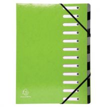 Lotto di 6 Classificatore Harmonika Iderama 12 Scomparti Verde Anice - Exacompta