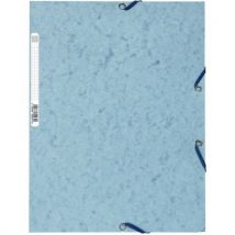 Lotto di 25 Cartellina A 3 Lembi Con Elastici In Cartoncino Lucido 400g/m2 A4