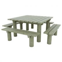 Tanguy - Tavolo Evens In Pino Per Fissaggio Al Suolo