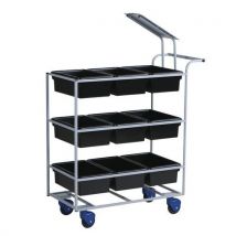 Matador - Carrello Per La Raccolta Di Ordini/posta Con Contenitore Nero