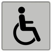 Novap - Pittogramma Iso 7001 Simbolo Toilette Persone Disabili 90x90 Mm