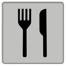 Novap - Pittogramma Iso 7001 Simbolo Ristorante 90x90 Mm