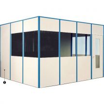 Box Predefinito 3 Lati 3x2 H. 2.53m Blu Leu - Manutan