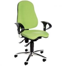 Topstar - Sedia Da Ufficio Ergonomica Sitness 10 - Base Cromata - Verde