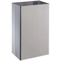 Medial - Pattumiera Acciaio Inox Brillant 25L Grigio - 50cm Altezza - Design Moderno