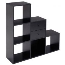 Artarredi - Mobile Di Sistemazione A 6 Scomparti A Scala Maxicube-nero