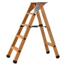 Centaure - Scaletta Professionale In Legno 1 Piano - 4 Gradini + Ripiano