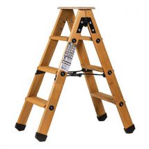 Centaure - Scaletta A Doppia Salita In Legno 2x3 Gradini + Pedana