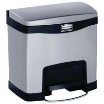 Rubbermaid - Contenitore Slim Jim Step On In Acciaio Inox 15 Litri