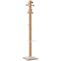 EasyCloth - Attaccapanni In Legno Massello Easycloth Modello C Bianco