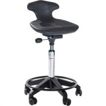 Global Professional Seating - Sgabello Venus Octopus - Poggiapiedi Schienale Regolabile in Altezza Nero