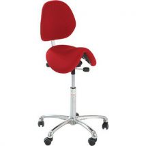 Global Professional Seating - Sedia Dalton Euromatic Tessuto 3D Bassa Rosso - Base Alluminio Argento - Regolabile