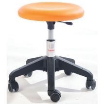 Global Professional Seating - Sgabello Beta Octopus - Similpelle Basso Arancione - Altezza Regolabile 44-57 cm - Max 110 kg