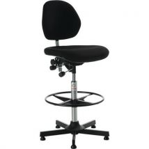 Global Professional Seating - Sedia Aktiv-tessuto-alta-piedini- Acciaio-nero