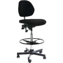 Global Professional Seating - Sedia da Ufficio Aktiv Tessuto Nero - Altezza Regolabile 66-92cm - Acciaio - Ergonomica