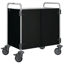 Blanco - Carrello Di Servizio Con Rivestimento Nero - 3 Ripiani