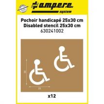 Lotto di 12 Stencil Riutilizzabile In Cartone Rinforzato - Disabile 25x30 Cm