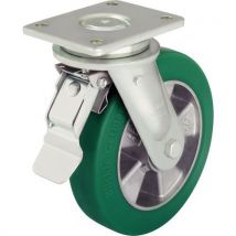 Blickle - Rotella Freno Poliuretano Morbida Mozzo Con Cuscinetto A Sfere P=550 Kg D=160 Mm