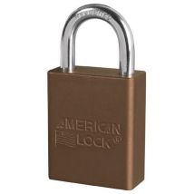Master Lock - Lucchetto in Alluminio Anodizzato Marrone - Chiavi Uguali - 6 Pezzi - Sicurezza Affidabile