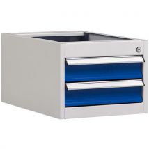 Ateliers system - Cassettiera H200mm 2cassetti (2x100) Grigio/blu