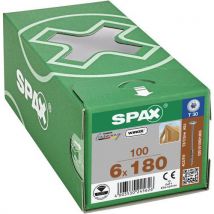 Spax - Viti A Testa Piana Filettatura Totale T-star Plus Wirox 6x180
