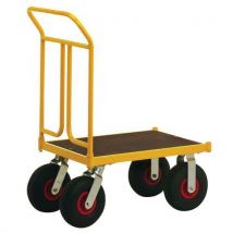 Carrello 1 Sponda Giallo 750x5 00x1090mm Porta Ta 400kg - Manutan