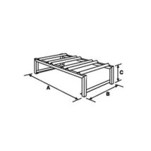 Supporto Stoccaggio Fusti Verniciato Arancione - Acciaio - 3 Fusti da 60L - Non Sovrapponibile - 1180x600x380mm