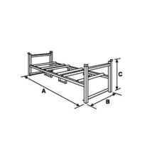 Supporto Stoccaggio Fusti Verniciato - Acciaio Arancione RAL 2004 - Sovrapponibile 3 Fusti 60L - Resistente Soluzioni Acquose e Idrocarburi